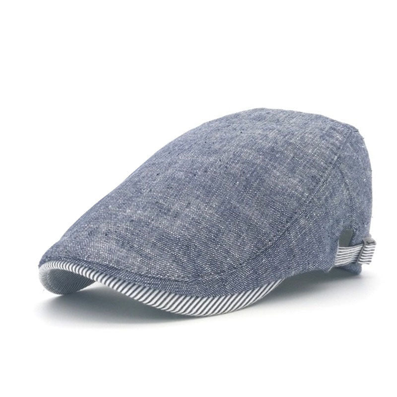 Sterling Cotton Linen™ Cheesecutter Cap Dome Short Brim