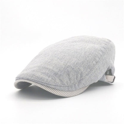 Sterling Cotton Linen™ Cheesecutter Cap Dome Short Brim