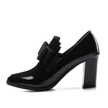 40-43 Lrge Size Shoes 2018 Spring New Single Shoes Thick Heel Women s Shoes