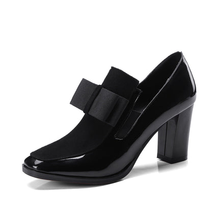 40-43 Lrge Size Shoes 2018 Spring New Single Shoes Thick Heel Women s Shoes