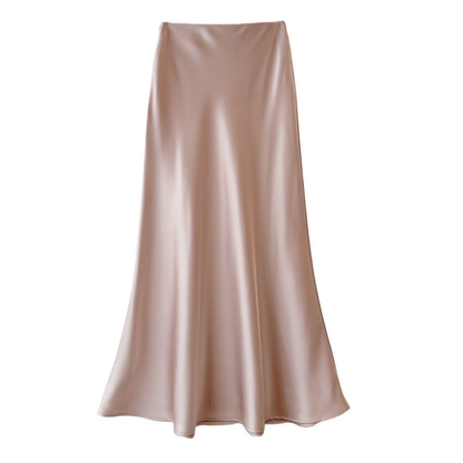 Damska Spódnica W Stylu Jedwabnym | Elegancka Spódnica Midi