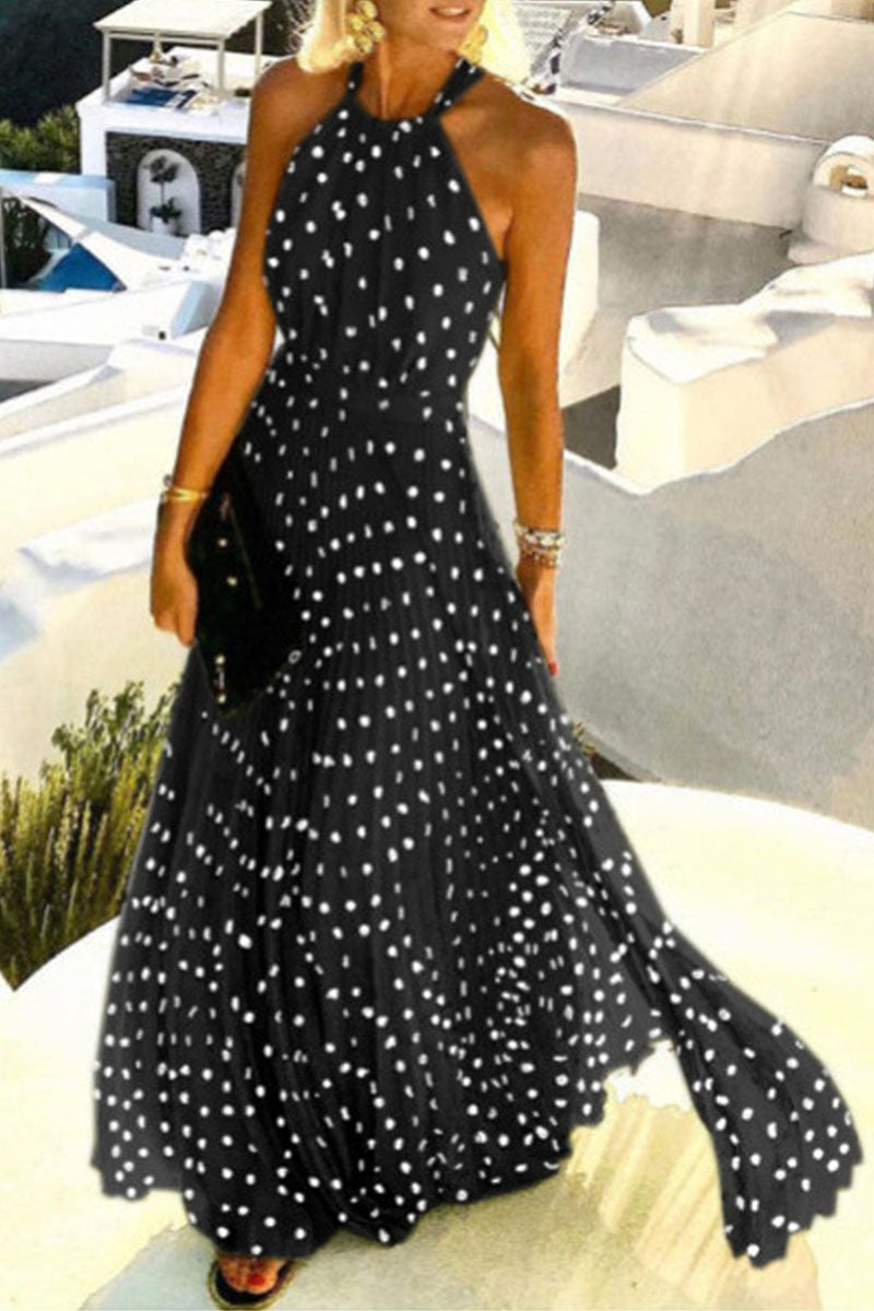 Luna – Robe longue femme avec jupe plissée et dos nu