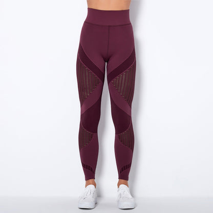 Leggings taille haute femme avec découpes géométriques