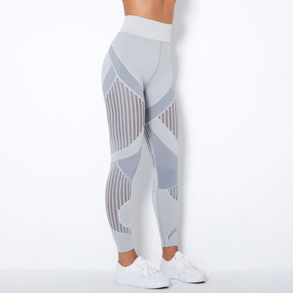 Leggings taille haute femme avec découpes géométriques