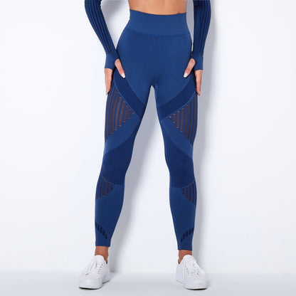 Leggings taille haute femme avec découpes géométriques