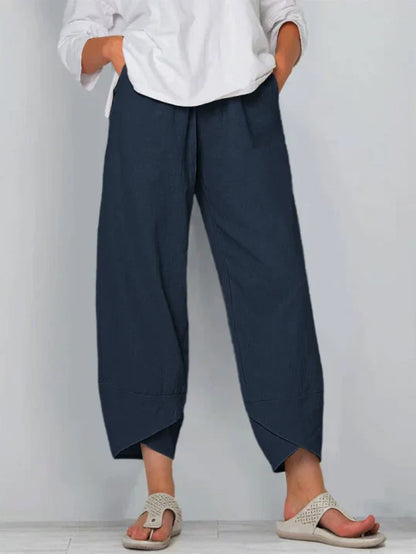 Pantaloni estivi cropped chic da donna – Pantaloni leggeri ed eleganti