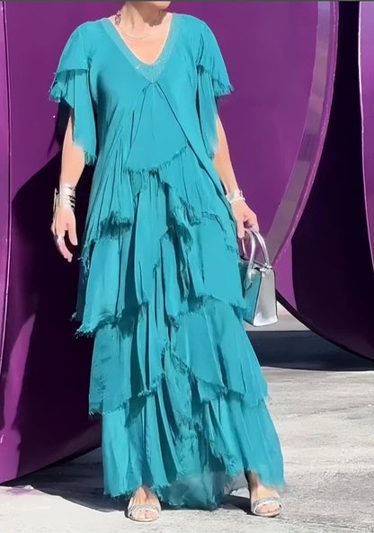 RegalGrace | V-Ausschnitt Maxikleid