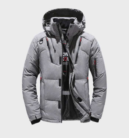Parka Dik Gevoerde Waterdicht Winddichte Winterjas Fleece - Winterjas Heren Grijs