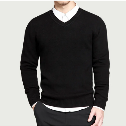 Casual V-Neck Sweater for Men's