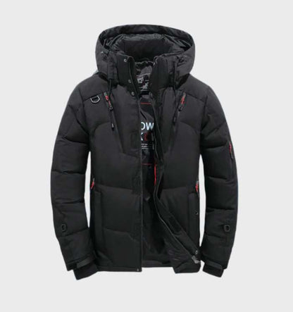 Parka Dik Gevoerde Waterdicht Winddichte Winterjas Fleece - Winterjas Heren Zwart