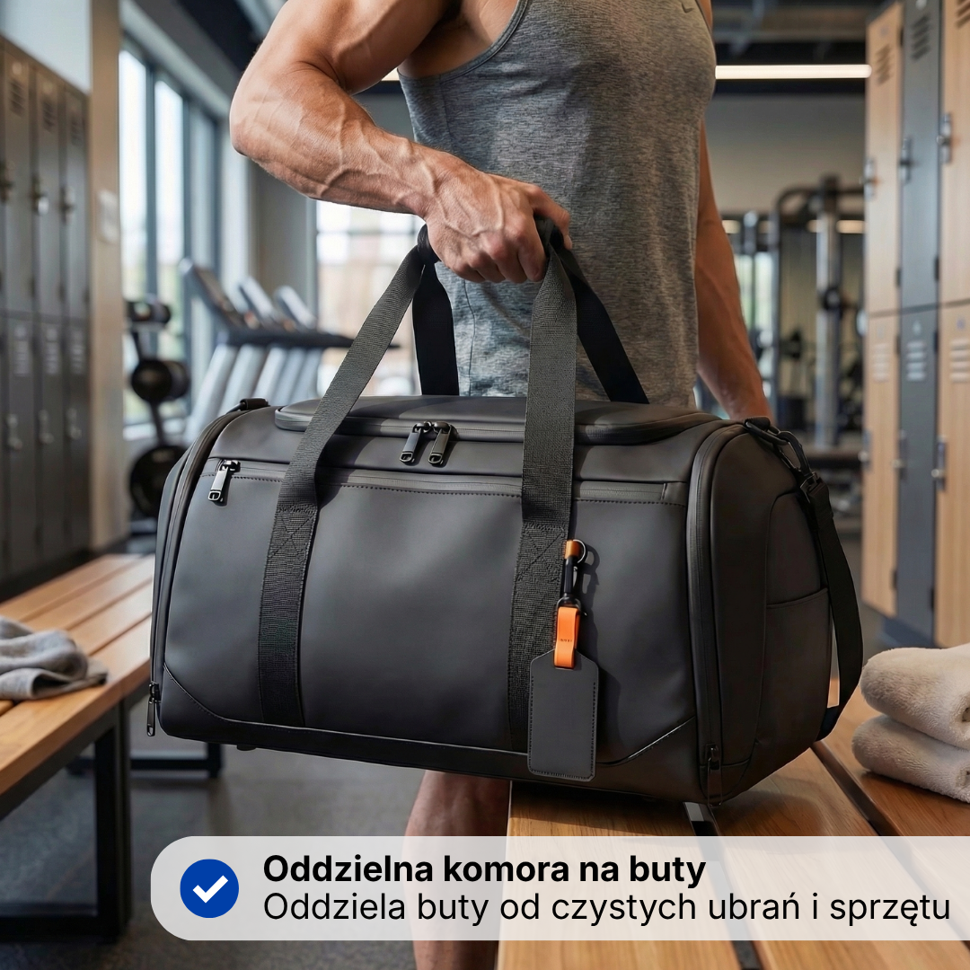 Pojemna torba podróżna – Duża pojemność – Oddzielna komora na buty