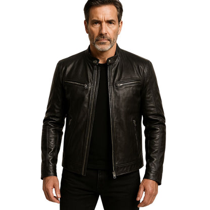Duval Paris™ | VESTE COL MONTANT COUPE SLIM POUR HOMME