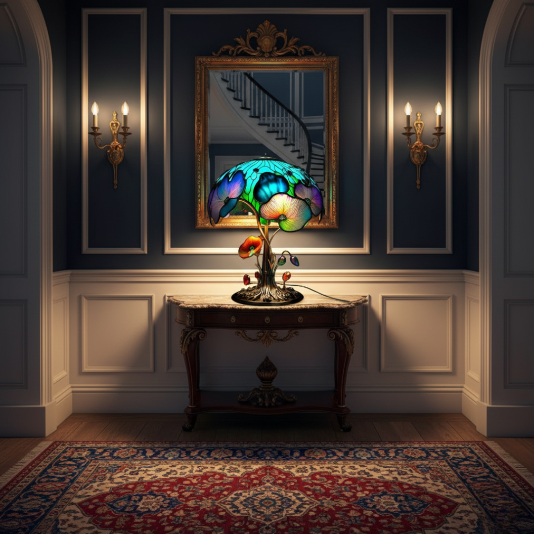 Lampe florale champignon style bohème chic