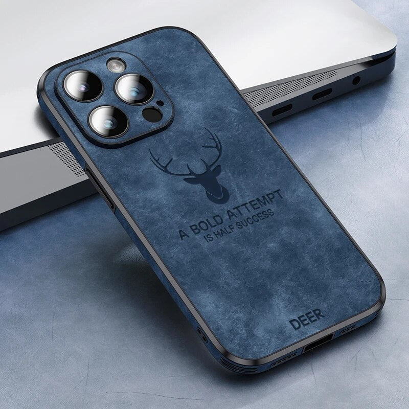 Lyxigt iPhone-fodral i hjortskinn - Veltro