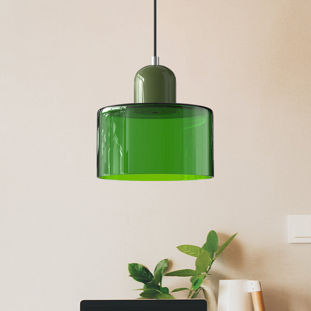 Bauhaus Kugelglas-Pendelleuchte | Zeitloses Design | Glas & Metall | E27 Fassung