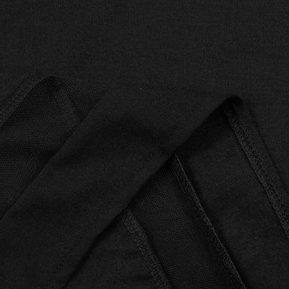 Damen-Midi-Kleid in Schwarz mit Spitzenärmeln
