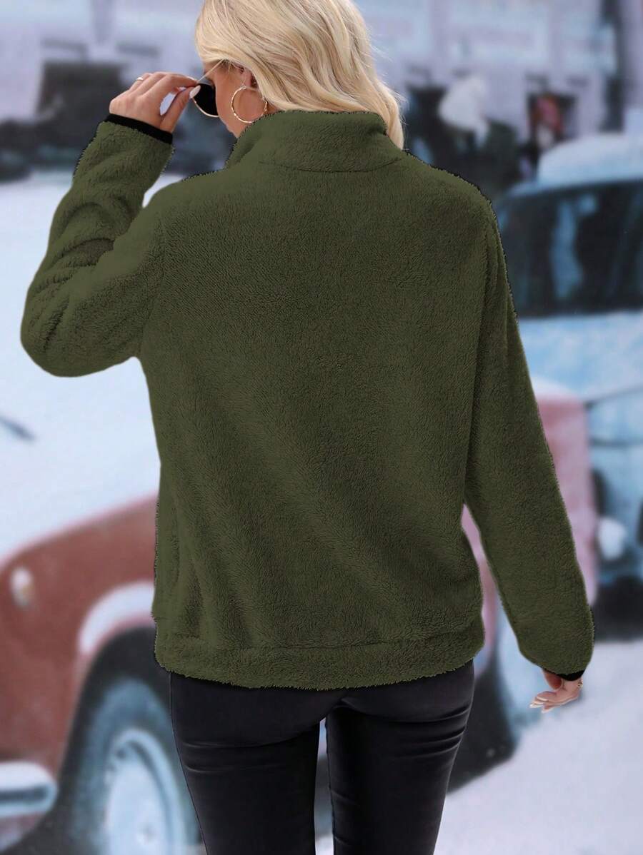 Cozy Fleece Half-Zip Pullover — Warm