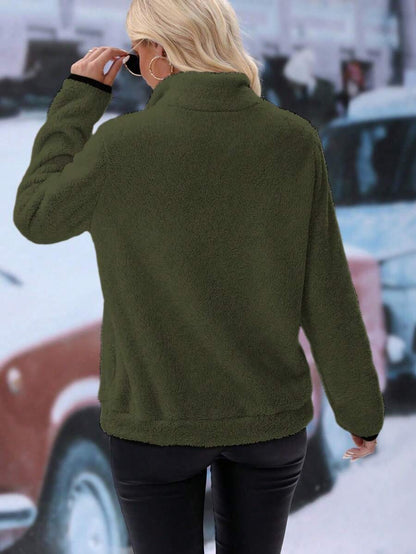 Cozy Fleece Half-Zip Pullover — Warm