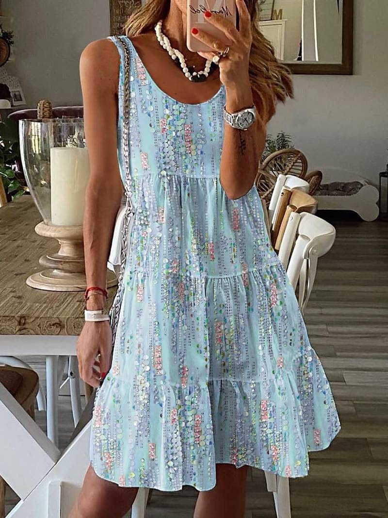 Henley - Loose Ruffle Hem Mini Dress