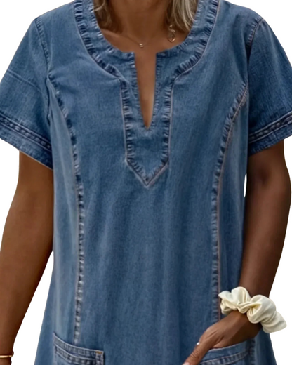 Anya | Weiches Denimkleid