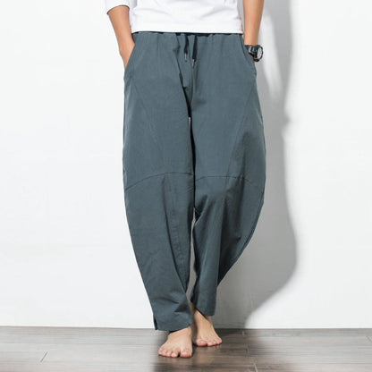 Bequeme Herren-Casual-Hosen mit Gummizug und Taschen