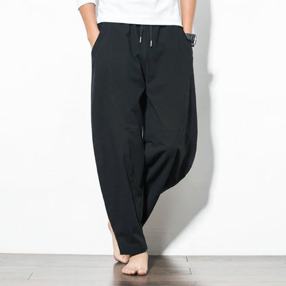 Bequeme Herren-Casual-Hosen mit Gummizug und Taschen