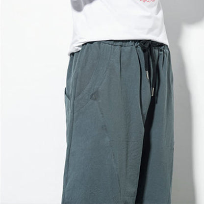 Bequeme Herren-Casual-Hosen mit Gummizug und Taschen