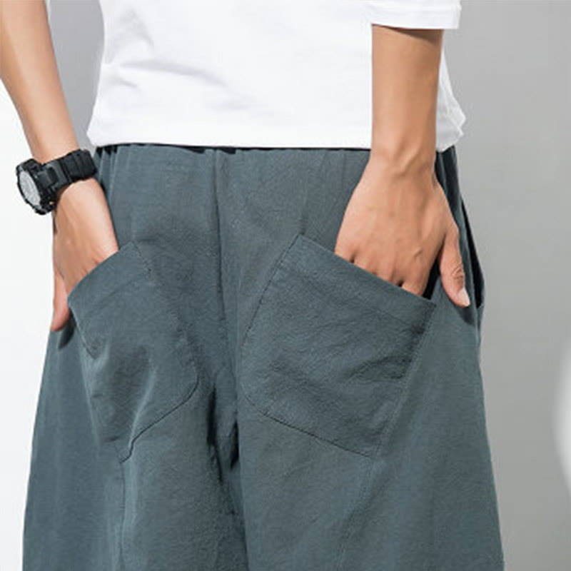 Bequeme Herren-Casual-Hosen mit Gummizug und Taschen