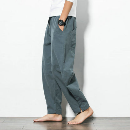 Bequeme Herren-Casual-Hosen mit Gummizug und Taschen