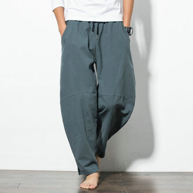 Bequeme Herren-Casual-Hosen mit Gummizug und Taschen