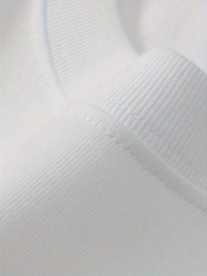 100% Cotton Printed Men's T-Shirt, Simple Comfortable Solid Color Casual Tee