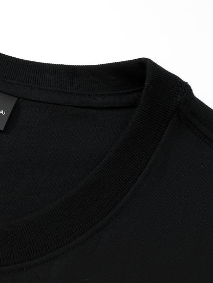100% Cotton Printed Men's T-Shirt, Simple Comfortable Solid Color Casual Tee