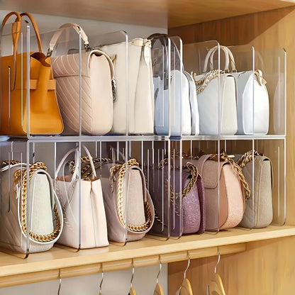 LuxeBag™ Acryl Handtas Standaards – Transparant & Stapelbaar Display