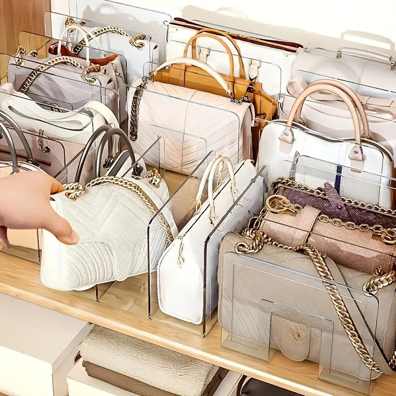 LuxeBag™ Acryl Handtas Standaards – Transparant & Stapelbaar Display