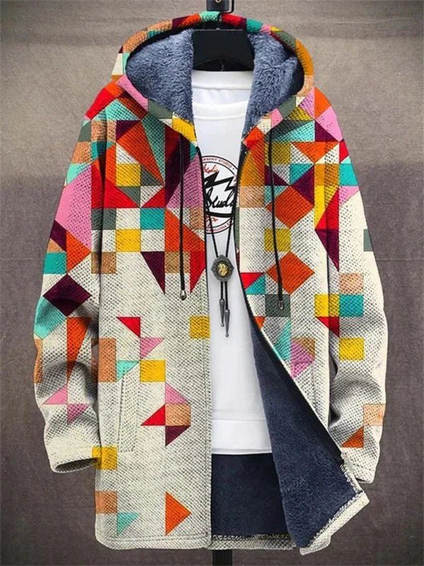 Aria Gilet Femme Tricoté Artistique – Cardigan Fluide à Imprimé Élégant & Coupe Décontractée