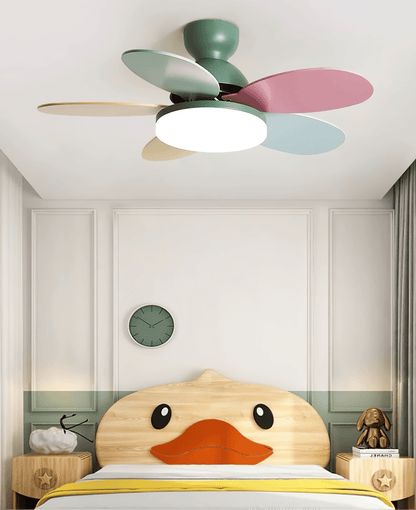 Petal-Style Ceiling Fan with LED Light