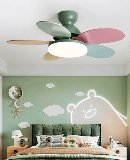 Petal-Style Ceiling Fan with LED Light