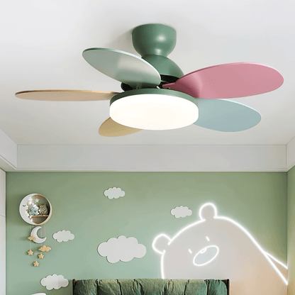 Petal-Style Ceiling Fan with LED Light