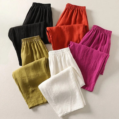 Amalia | Lightweight Cotton Trousers with a Relaxed Silhouette