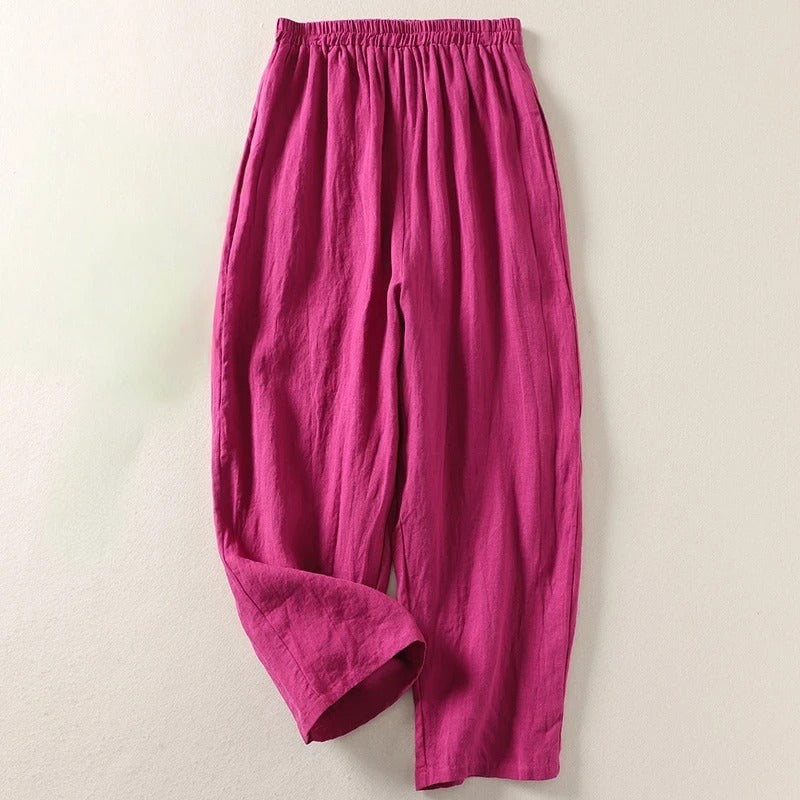 Amalia | Lightweight Cotton Trousers with a Relaxed Silhouette