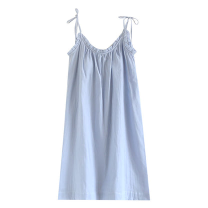 Ruffle-Trim Cotton Camisole Nightdress – Comfortable Elegant Sleepwear