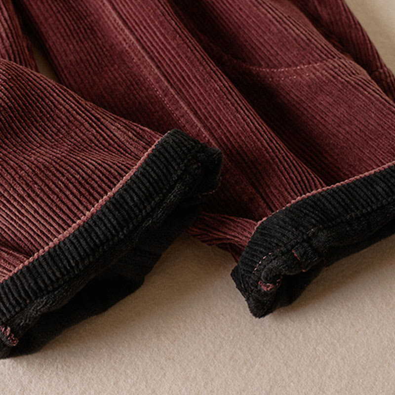Harem-Hose für Damen mit Fleece-Futter und Taschen, lässig und bequem