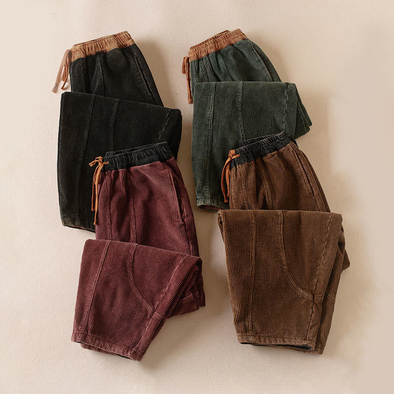 Harem-Hose für Damen mit Fleece-Futter und Taschen, lässig und bequem