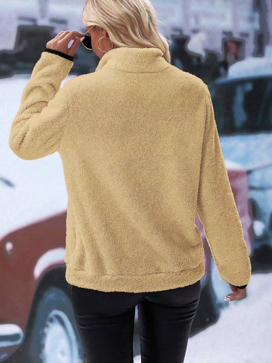 Cozy Fleece Half-Zip Pullover — Warm