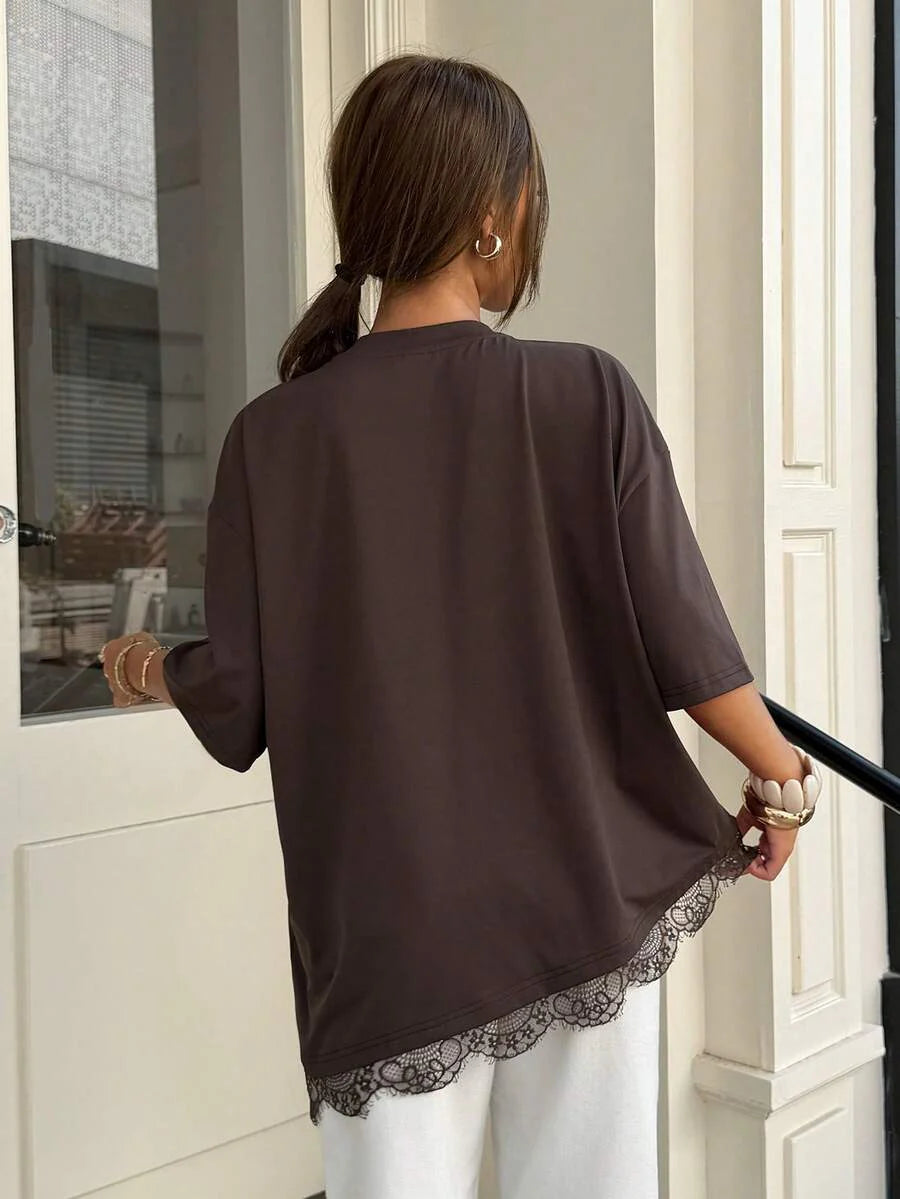 The Asymmetric Lace Top