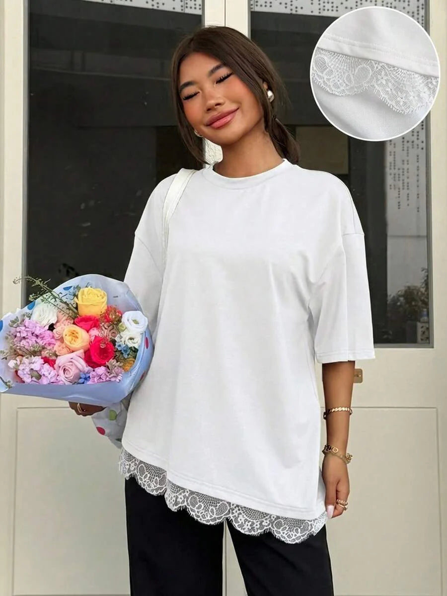 The Asymmetric Lace Top