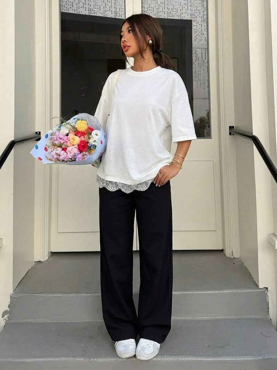 The Asymmetric Lace Top