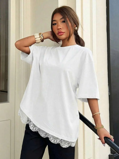 The Asymmetric Lace Top