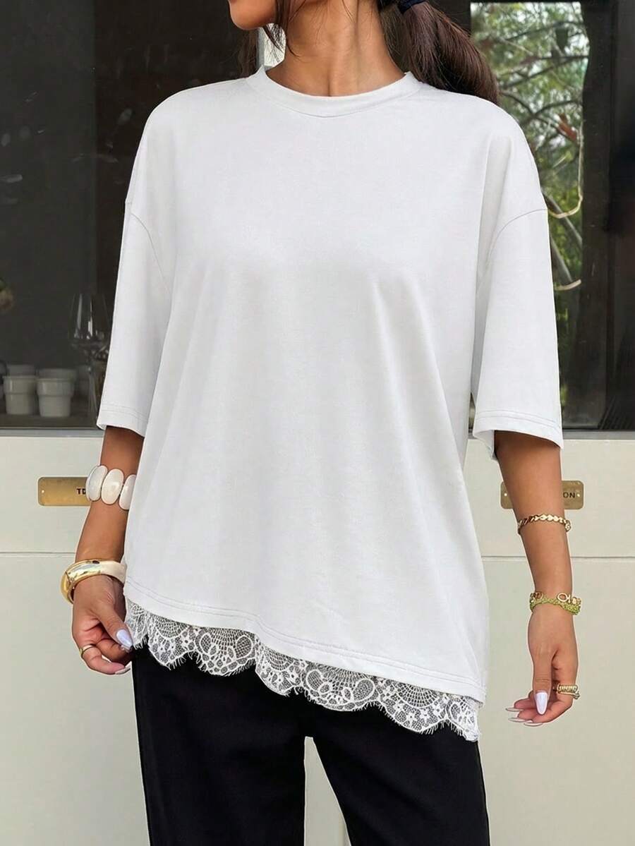 The Asymmetric Lace Top