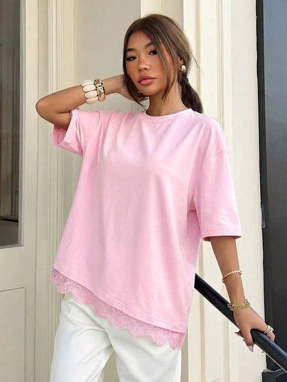 The Asymmetric Lace Top